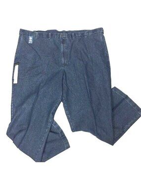Haggar Men's Big & Tall Stretch Denim Flat Front Trouser Classic Fit HC90275